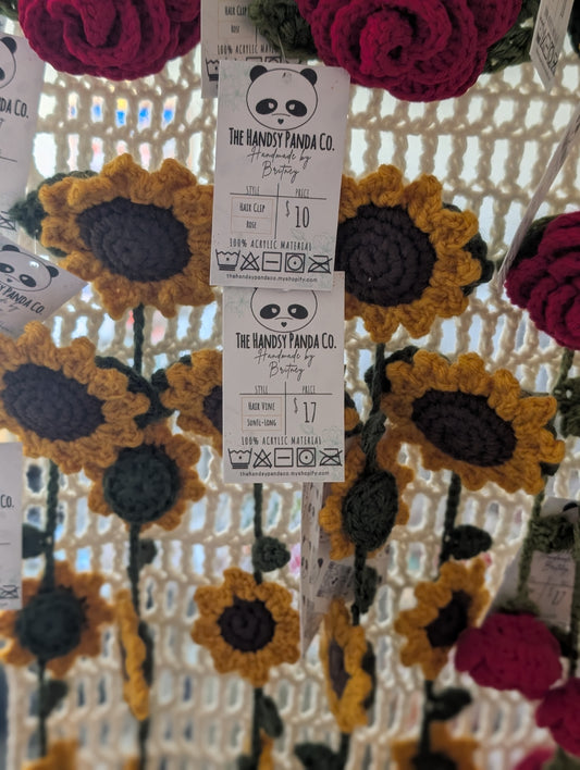 Sunflower Hair Vines- Shorter